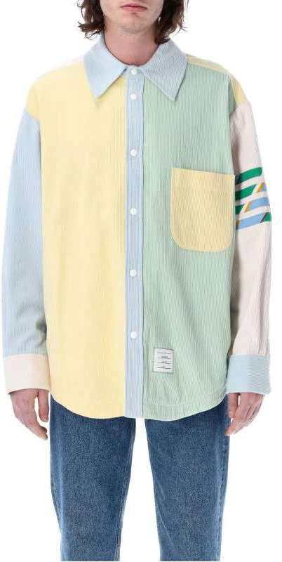 thom-browne-ss-23-green-patchwork-button-up-jacket-for-men-mjo-172-f-fo-220-330