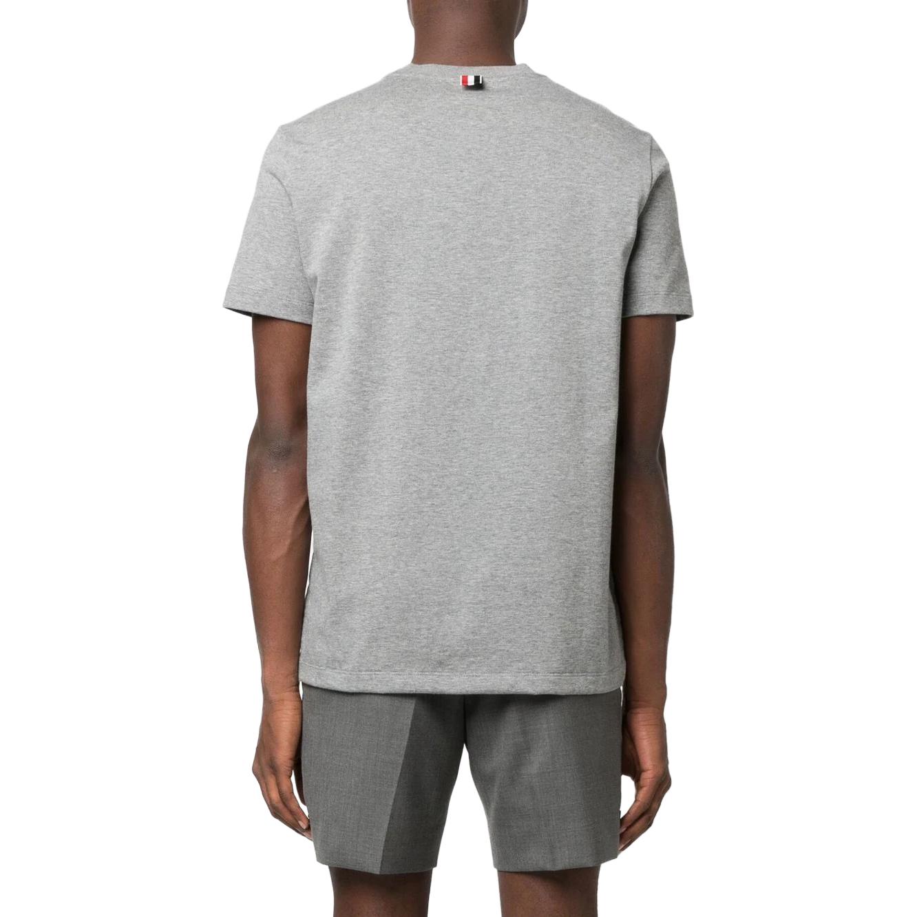 Thom Browne SS23 Grey Embroidered Crewneck T-Shirt Summer  Tee in Gray. MJS214E-J0058-055 圖 4