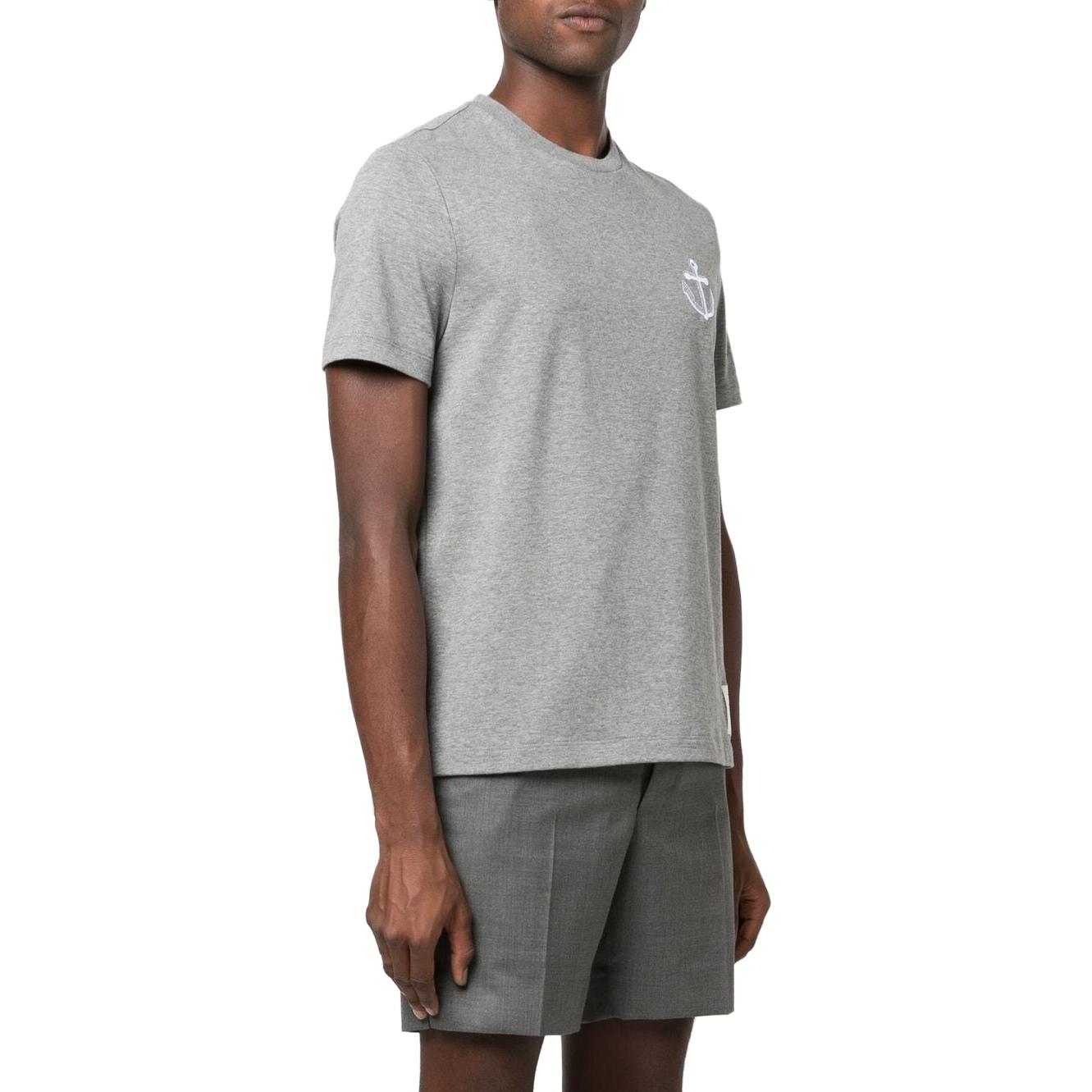 Thom Browne SS23 Grey Embroidered Crewneck T-Shirt Summer  Tee in Gray. MJS214E-J0058-055 圖 5