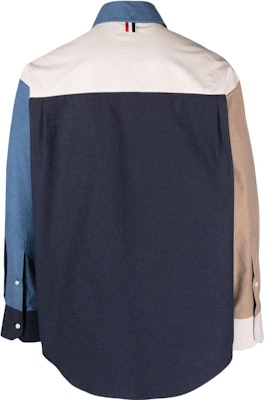 Thom Browne 男裝 SS23 多色拼布襯衫 MWL381F-F0416-114 Lookbook Thom Browne 男裝 SS23 多色拼布襯衫 MWL381F-F0416-114