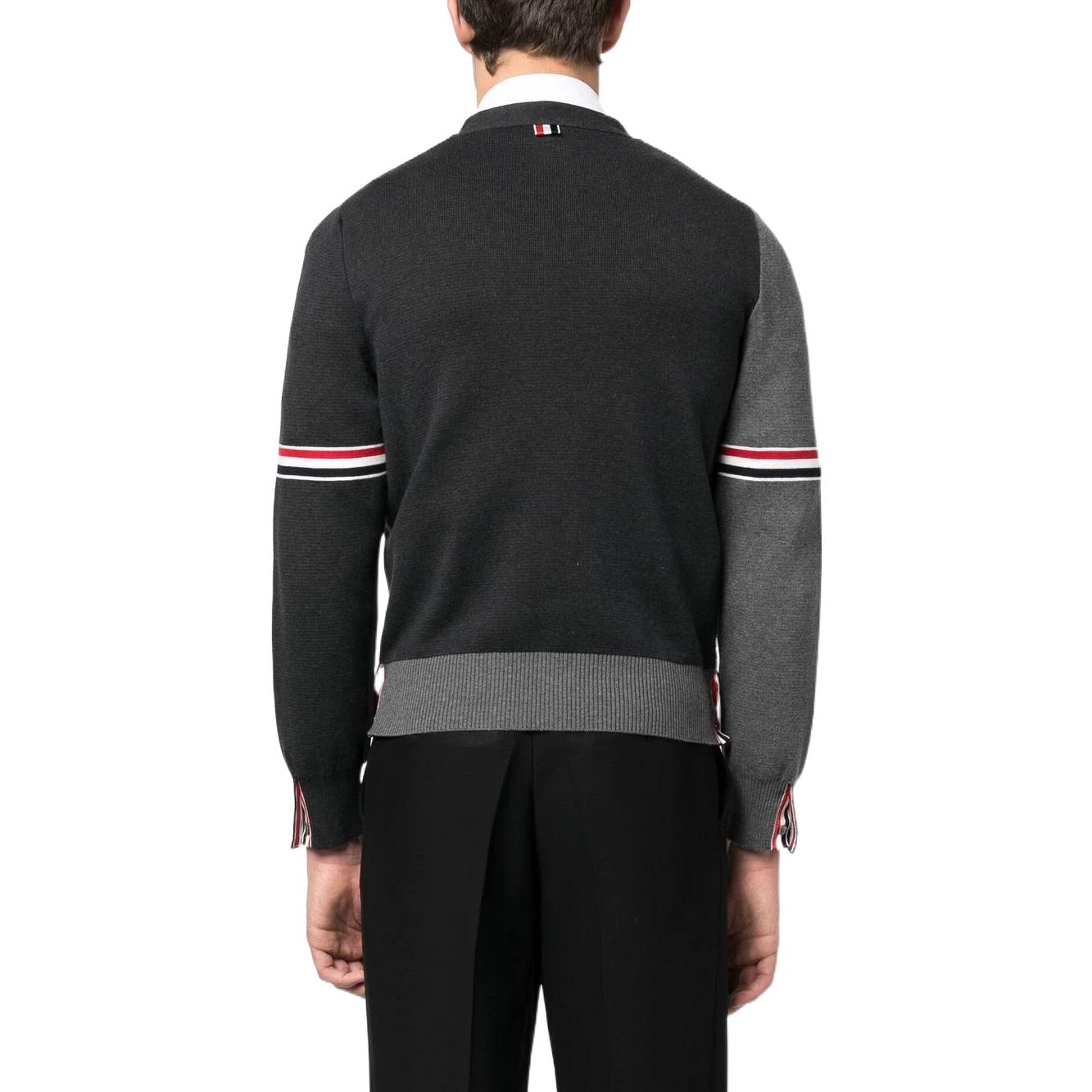 Thom Browne SS23 Multicolor Stripe V-Neck Cardigan Sweater Grey MKC310F-Y3007-982 圖 4