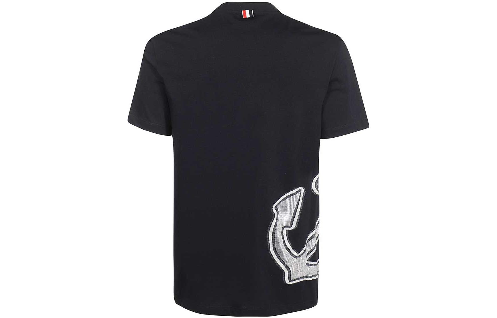 THOM BROWNE SS23 Pattern Print Navy Blue Crewneck T-Shirt . MJS215A-J0072-415 圖 3