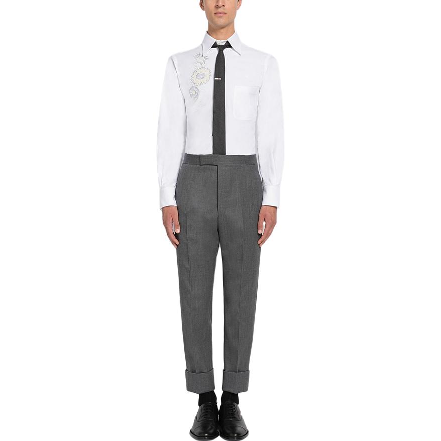 THOM BROWNE SS23 Plaid Floral Applique Shirt Men Multicolor MWL001E-E0322-996 圖 3