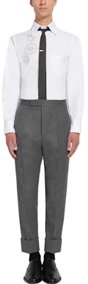 THOM BROWNE SS23 Plaid Floral Applique Shirt Men Multicolor MWL001E-E0322-996 Lookbook THOM BROWNE SS23 Plaid Floral Applique Shirt Men Multicolor MWL001E-E0322-996