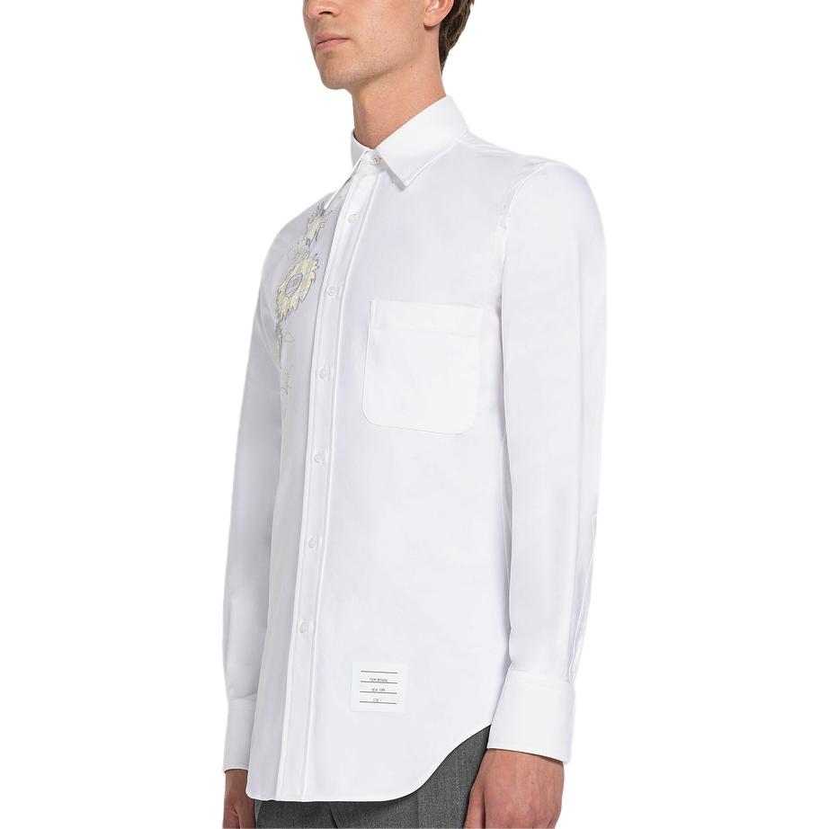 THOM BROWNE SS23 Plaid Floral Applique Shirt Men Multicolor MWL001E-E0322-996 圖 5