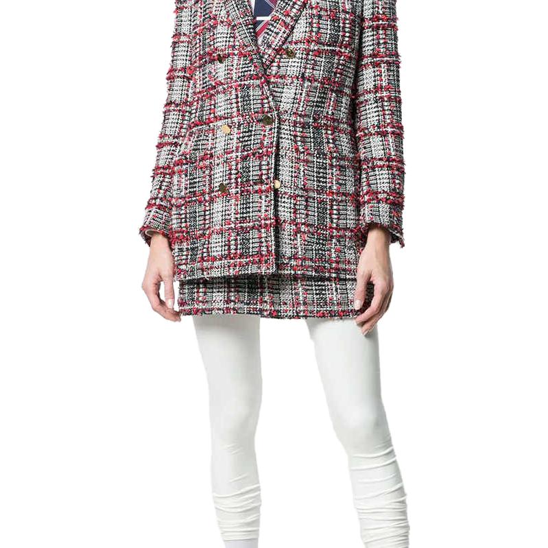 Purchase THOM BROWNE SS23 Plaid High-Waisted Colorblock Mini Skirt FGC595A-05492-960
