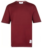 THOM BROWNE SS23 Solid Classic Patch Crewneck T-Shirt Red . MJS083AJ0052BCS-601 THOM BROWNE SS23 Solid Classic Patch Crewneck T-Shirt Red . MJS083AJ0052BCS-601