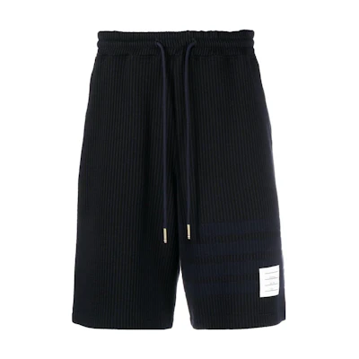 THOM BROWNE SS23 Solid Drawstring Straight Shorts Navy MJQ166A-J0063-415
