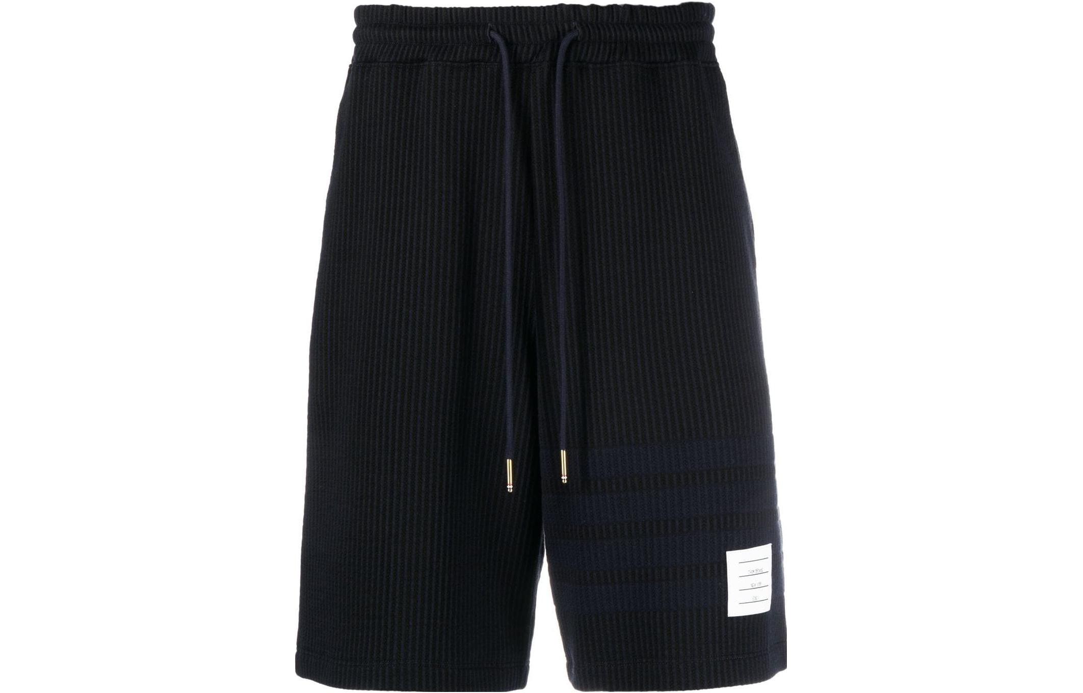 Order THOM BROWNE SS23 純色抽繩直筒短褲 海軍藍 MJQ166A-J0063-415