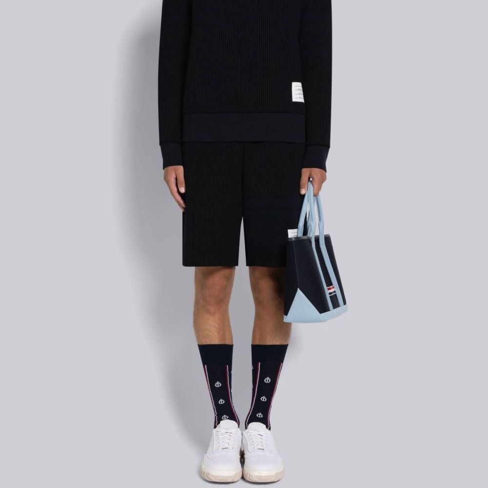 Sizing THOM BROWNE SS23 純色抽繩直筒短褲 海軍藍 MJQ166A-J0063-415