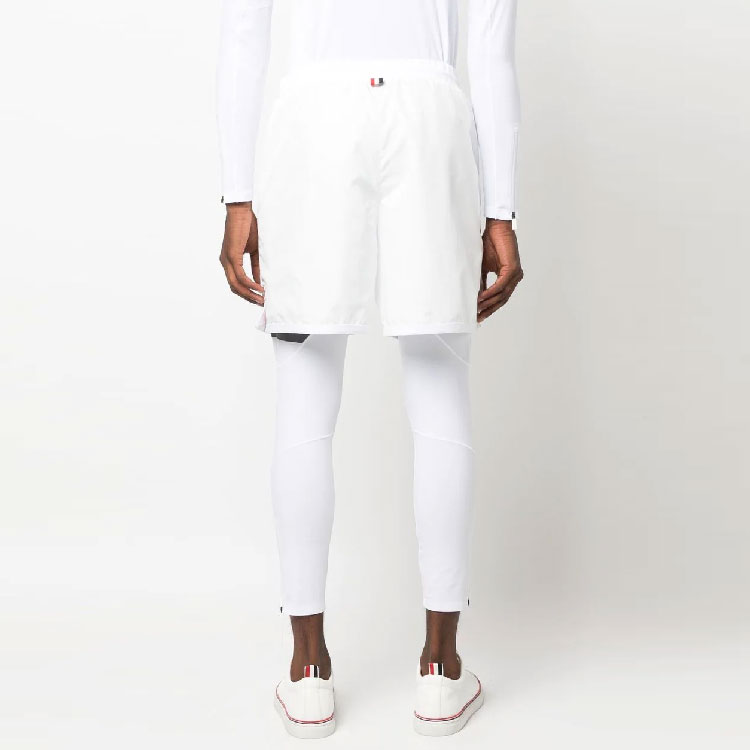 THOM BROWNE SS23 Solid Mid-Rise Drawstring Casual Shorts Men. MJQ167A-F0197-100 圖 4