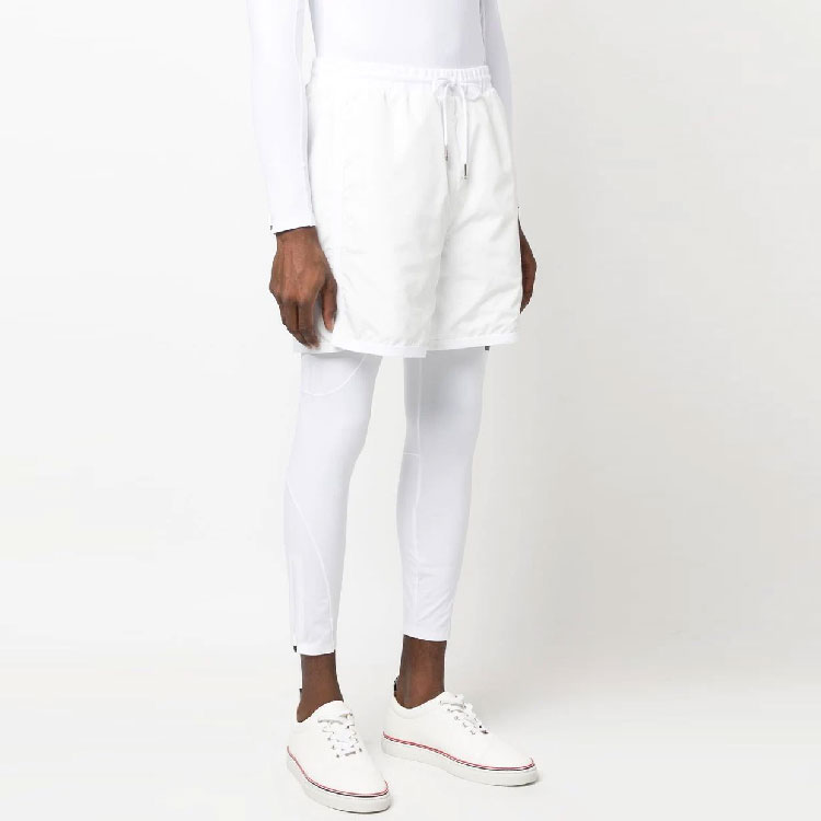 THOM BROWNE SS23 Solid Mid-Rise Drawstring Casual Shorts Men. MJQ167A-F0197-100 圖 5