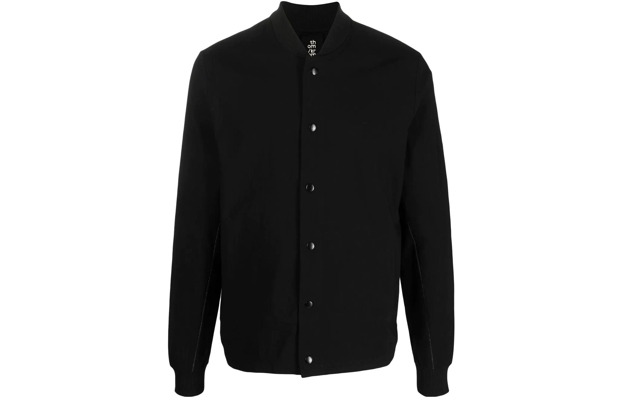Thom Browne SS23 Solid V-Neck Single-Breasted Jacket Black MSJ583BLACK