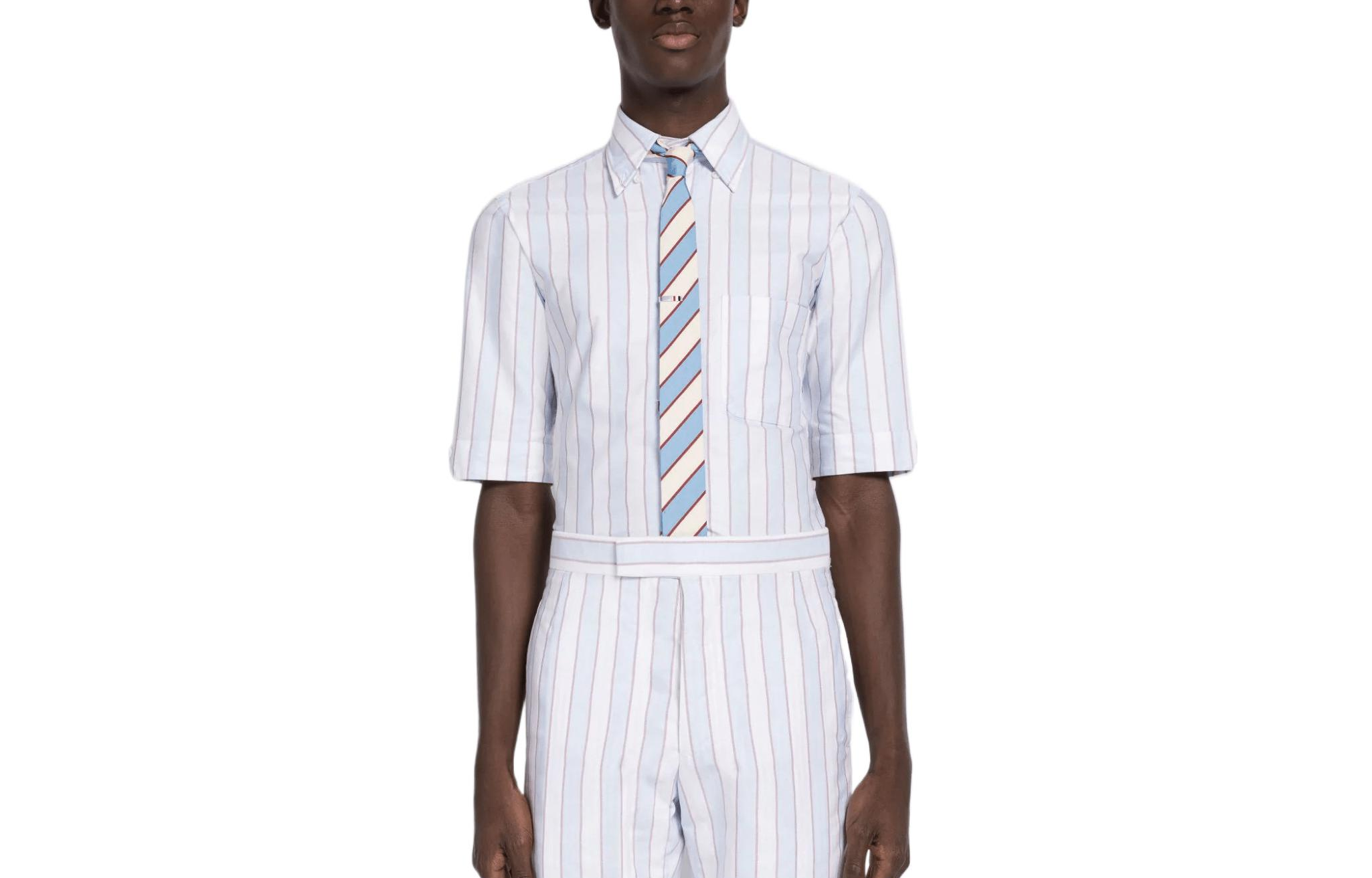 Order Thom Browne SS23 Year of the Rabbit Polo Garis Lengan Pendek Pria. MWS002A-F0181-480