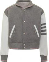 Thom Browne SS24 4-Stripe Merino Wool Blazer Jacket in Dark Gray MJO209X-05507-035 Thom Browne SS24 4-Stripe Merino Wool Blazer Jacket in Dark Gray MJO209X-05507-035