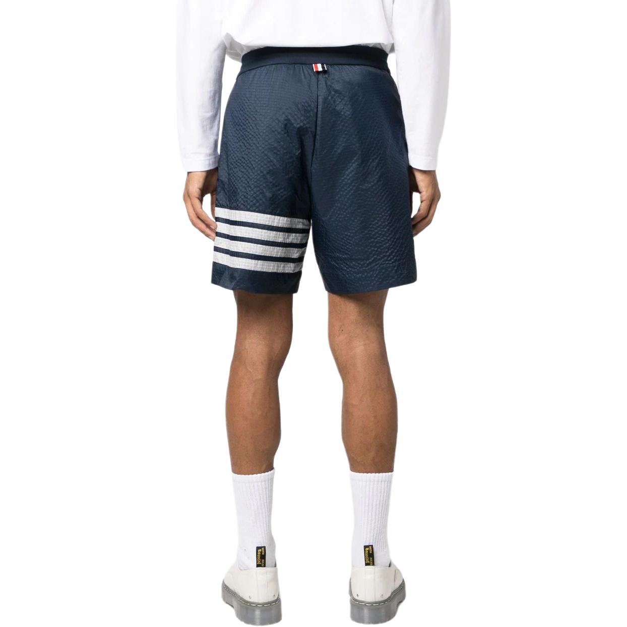 Thom Browne SS24  Classic 4-Bar High-Waist Relaxed Shorts Navy Blue. MJQ197A-F0517-415 圖 4