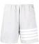 Order Thom Browne SS24 Classic 4-Bar Mid-Rise Casual Shorts Grey. MJQ197A-F0517-055
