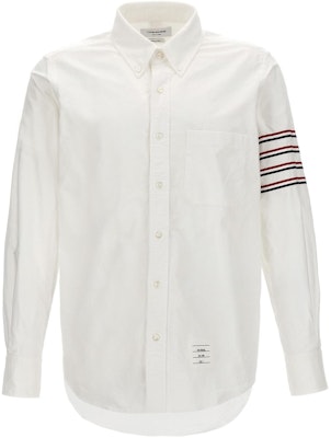 THOM BROWNE SS24 Kemeja Lengan Panjang Putih 4-Bar Stripe Klasik. MWL395AF0313100 Order THOM BROWNE SS24 Kemeja Lengan Panjang Putih 4-Bar Stripe Klasik. MWL395AF0313100