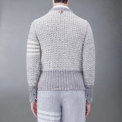 톰브라운 SS24 클래식 포바 울 모헤어 크루넥 스웨터 그레이 MKA489A-Y1506-055 Shop 톰브라운 SS24 클래식 포바 울 모헤어 크루넥 스웨터 그레이 MKA489A-Y1506-055