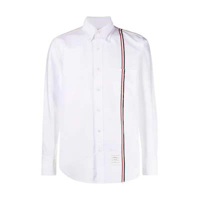 THOM BROWNE SS24 Classic Stripe Button-Up Shirt White MWL396A-F0313-100
