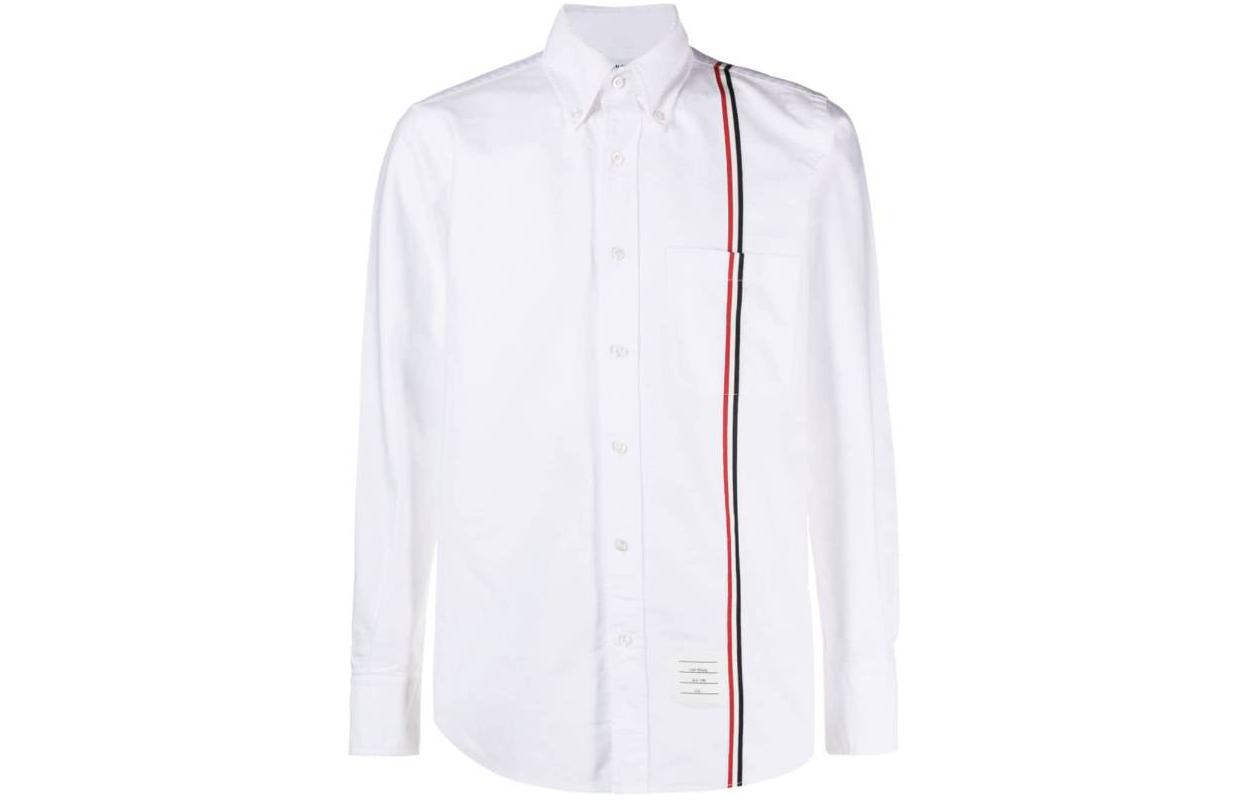 THOM BROWNE SS24  Classic Stripe Button-Up Shirt White MWL396A-F0313-100 圖 2