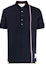 Buy THOM BROWNE SS24 Polo Clásico a Rayas Azul Marino. MJP196A-J0138-415