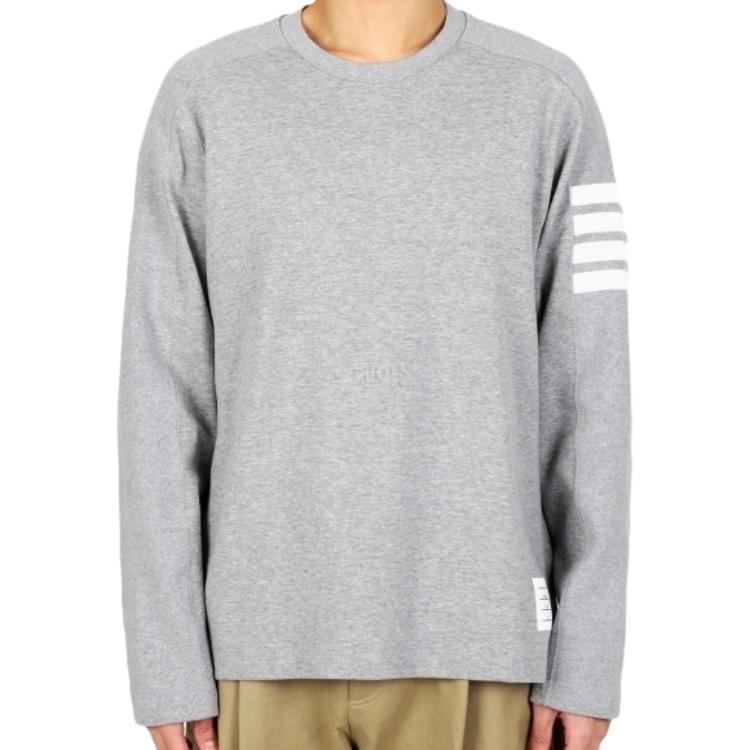 Shop 湯姆布朗 SS24 灰色經典4條紋長袖針織T恤 MJS245A-07323-055