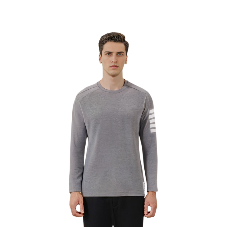 Purchase 湯姆布朗 SS24 灰色經典4條紋長袖針織T恤 MJS245A-07323-055