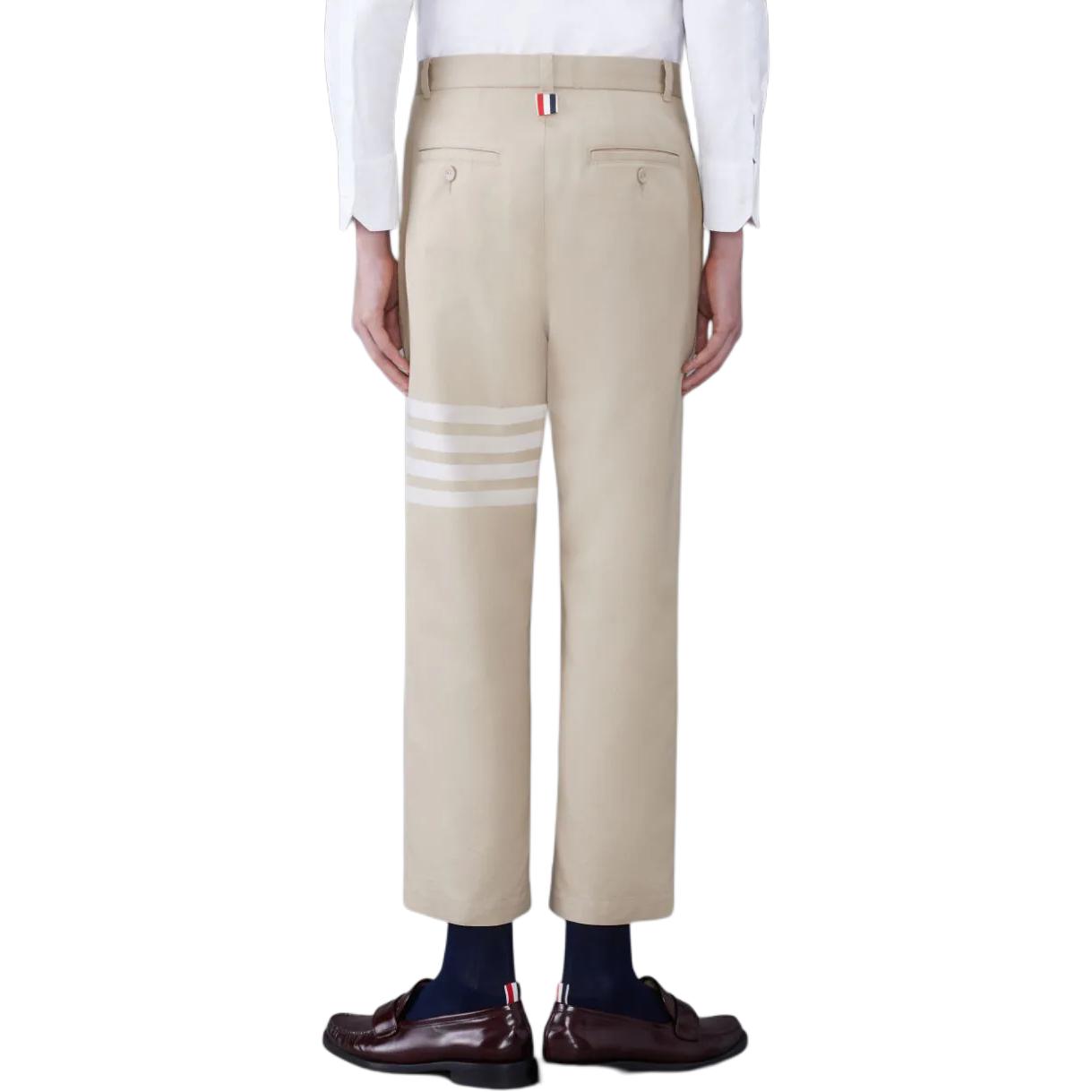 Details for Thom Browne SS24 卡其经典4杠条纹直筒休闲裤 MTU320U-07890-275