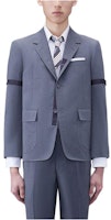 THOM BROWNE SS24 Single-Breasted Straight Suit in Mid Grey. MJU558O-04502-035 THOM BROWNE SS24 Single-Breasted Straight Suit in Mid Grey. MJU558O-04502-035