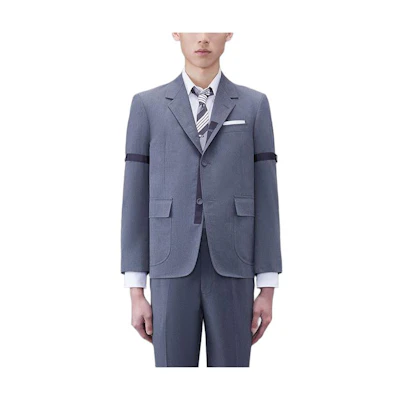 THOM BROWNE SS24 Single-Breasted Straight Suit in Mid Grey. MJU558O-04502-035