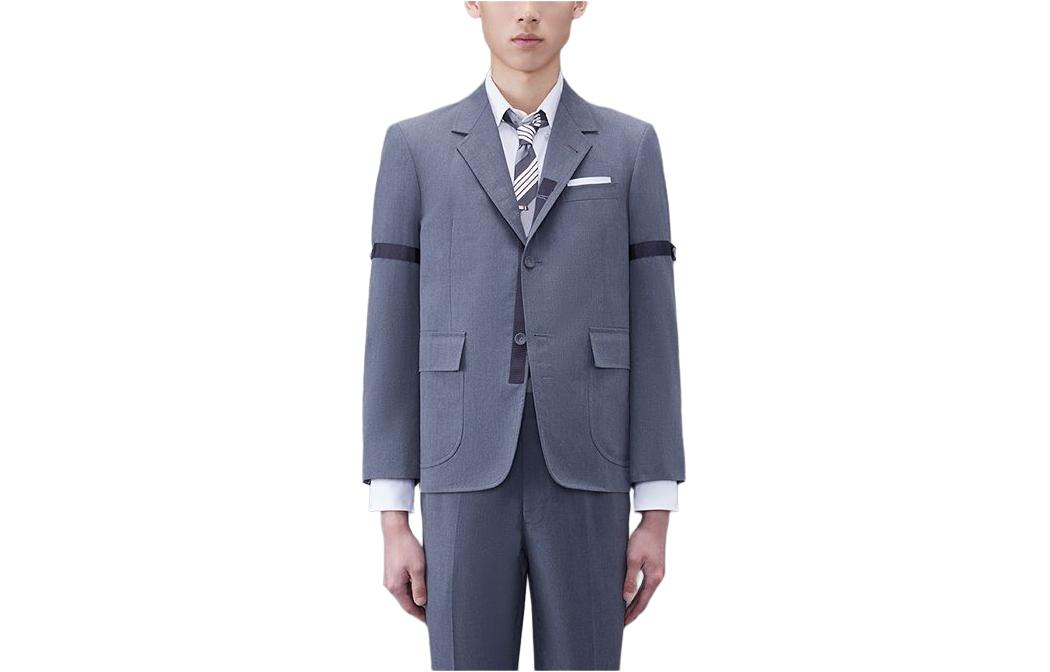 Order THOM BROWNE SS24  Single-Breasted Straight Suit in Mid Grey. MJU558O-04502-035