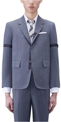THOM BROWNE SS24 Single-Breasted Straight Suit in Mid Grey. MJU558O-04502-035 Order THOM BROWNE SS24 Single-Breasted Straight Suit in Mid Grey. MJU558O-04502-035