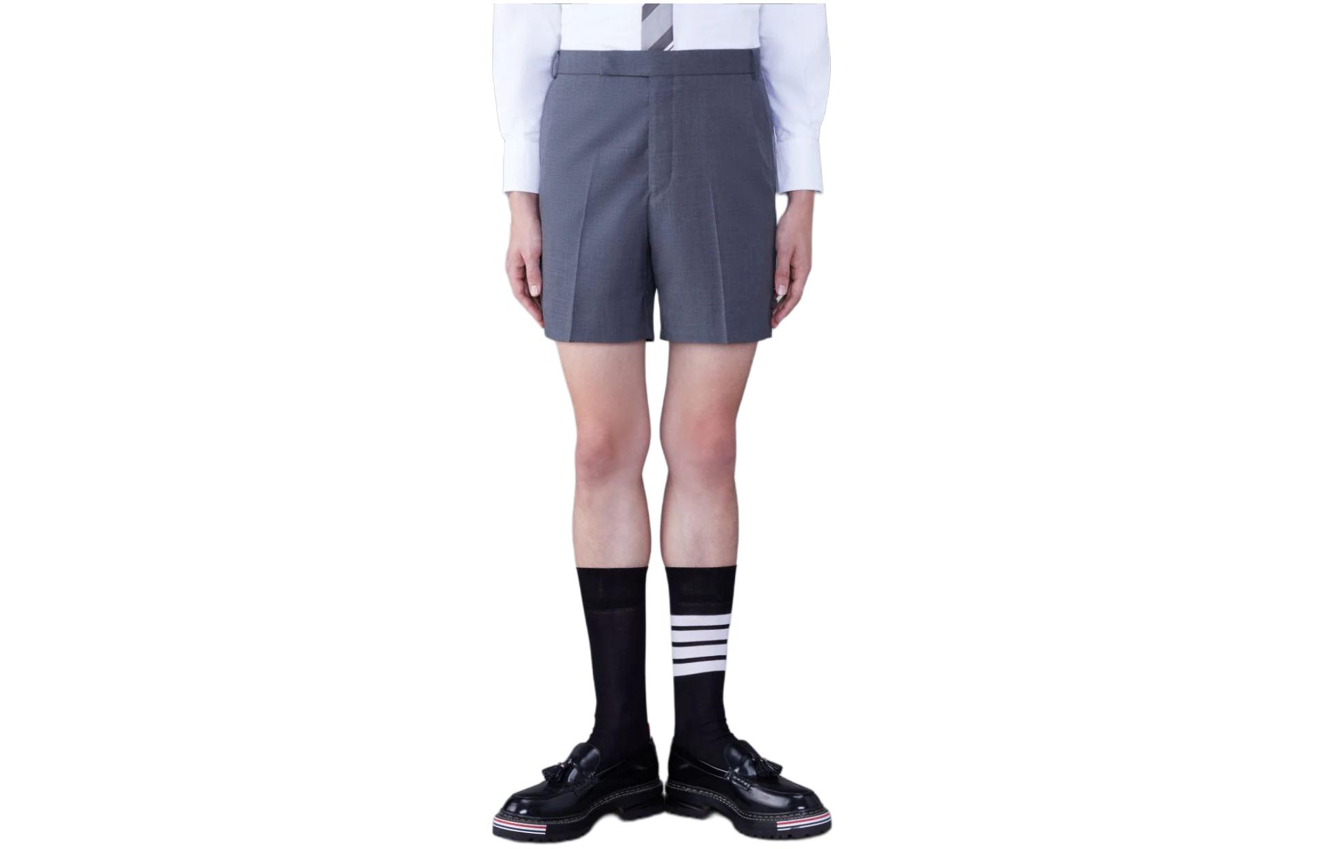 THOM BROWNE SS24  Solid Grey Relaxed Fit Zipper Shorts in Dark Grey. MTC217A-00626-025 圖 2