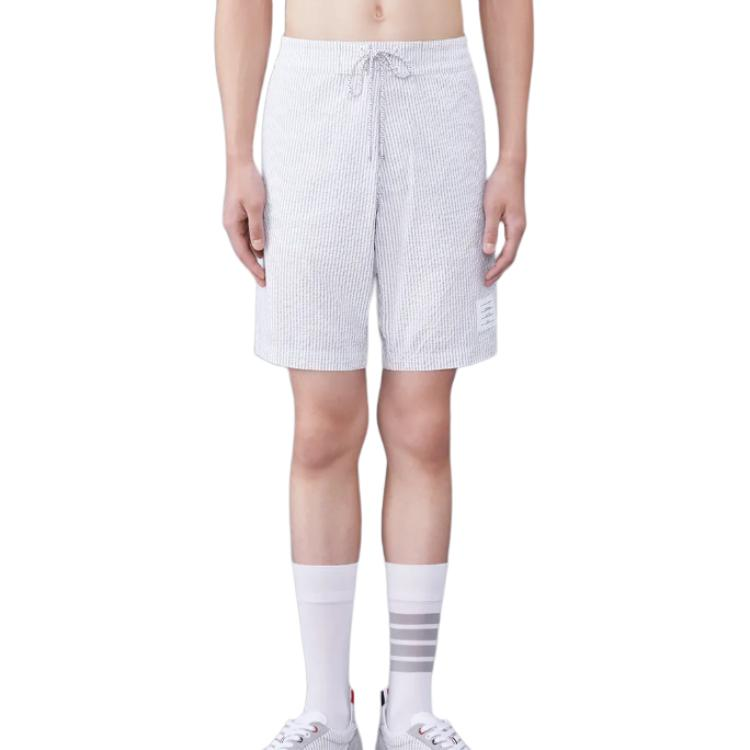 THOM BROWNE SS24  Striped Colorblock Casual Shorts Grey White MTT029AF0009-035 圖 5