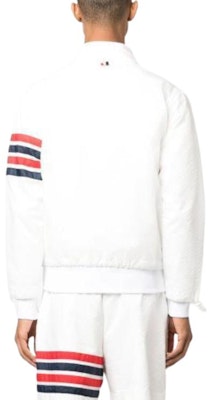 Thom Browne SS24 White 4-Bar Long Sleeve Jacket Outerwear. MJT425A-F0517-100 Shop Thom Browne SS24 White 4-Bar Long Sleeve Jacket Outerwear. MJT425A-F0517-100