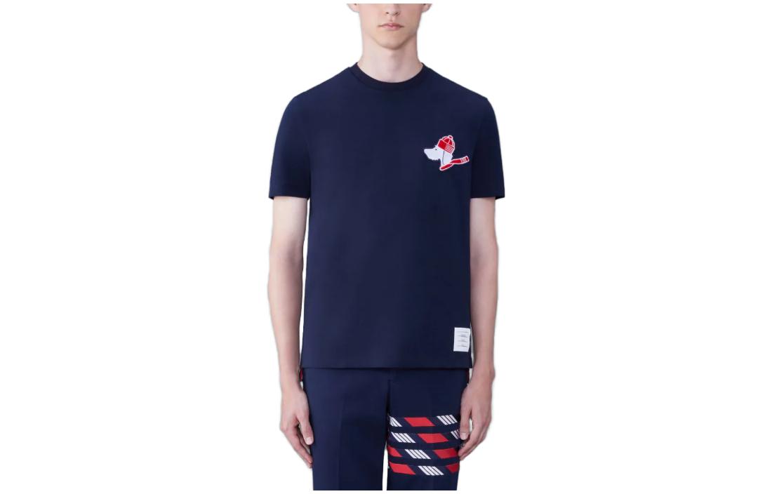 THOM BROWNE SS24 Festive Jersey Hector Tee Blue Graphic Print  T-Shirt. MJS238E-J0058-415 圖 2