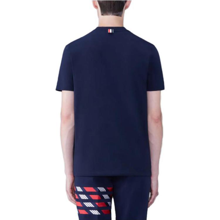 THOM BROWNE SS24 Festive Jersey Hector Tee Blue Graphic Print  T-Shirt. MJS238E-J0058-415 圖 3