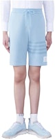 THOM BROWNE SS24 Limited 4-Stripe Reversible Shorts Light Blue Casual Wear MJQ161A-J0051-480 THOM BROWNE SS24 Limited 4-Stripe Reversible Shorts Light Blue Casual Wear MJQ161A-J0051-480
