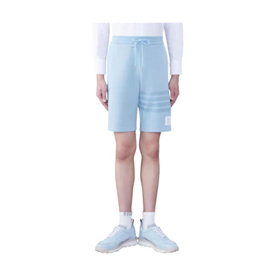 THOM BROWNE SS24 Limited 4-Stripe Reversible Shorts Light Blue Casual Wear MJQ161A-J0051-480