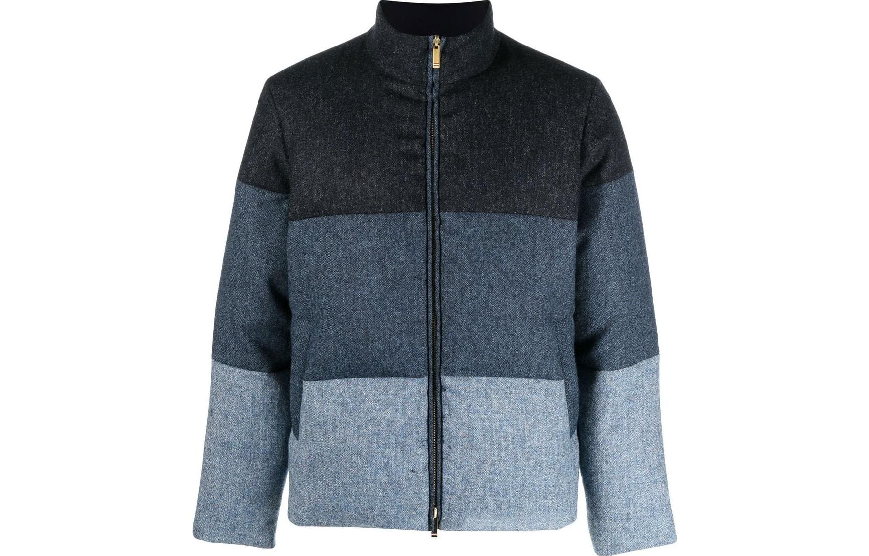 Thom Browne Stand Collar Zip-Up Padded Jacket MJD091X05385415