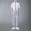 Lookbook Thom Browne Kemeja Lengan Pendek Garis Biru Pria Kasual. MWS314A-F0526-460