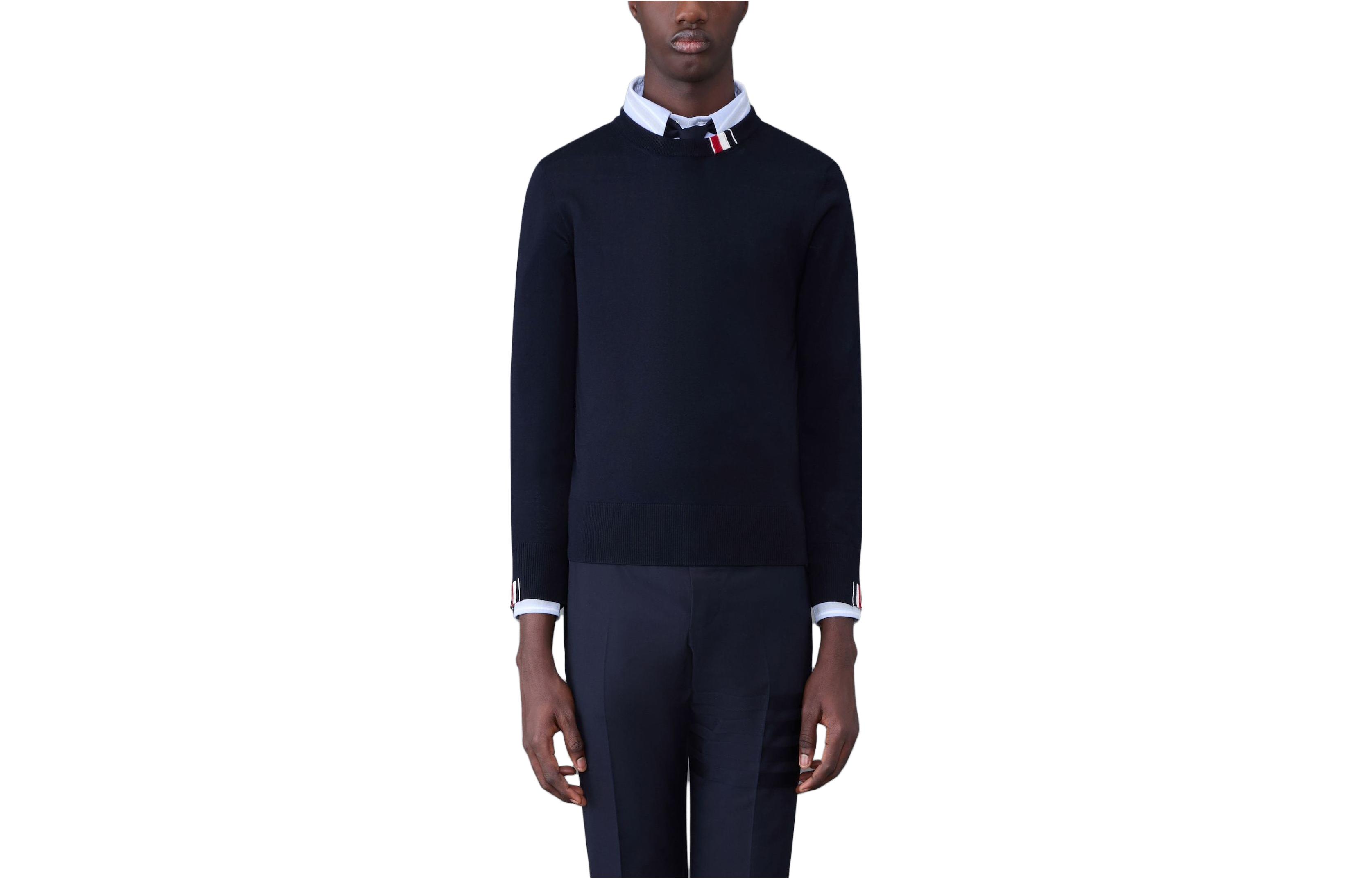 Thom Browne Stripe Loose Fit Crewneck Sweater Navy Blue (). MKA474A-Y1014-415 圖 2