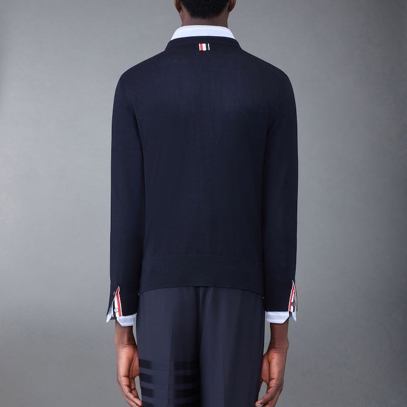 Thom Browne Stripe Loose Fit Crewneck Sweater Navy Blue (). MKA474A-Y1014-415 圖 4