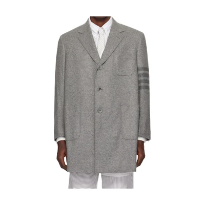 Thom Browne Stripe Single-Breasted Long-Sleeve Jacket - Mid Grey MOC737A-F0538-035