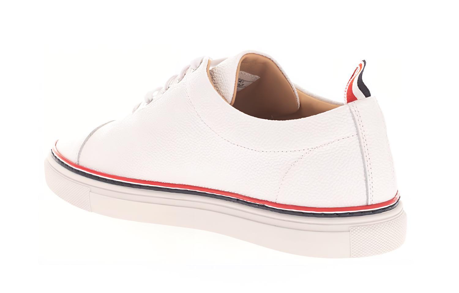 Shop Sneaker Thom Browne Putih dengan Garis MFD067B00198100