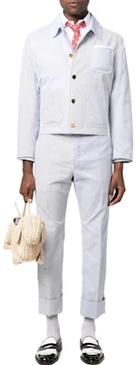 Thom Browne Blazer Jas Garis Kancing Lengkap MJO201F00572 Lookbook Thom Browne Blazer Jas Garis Kancing Lengkap MJO201F00572