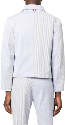 Thom Browne Blazer Jas Garis Kancing Lengkap MJO201F00572 Shop Thom Browne Blazer Jas Garis Kancing Lengkap MJO201F00572