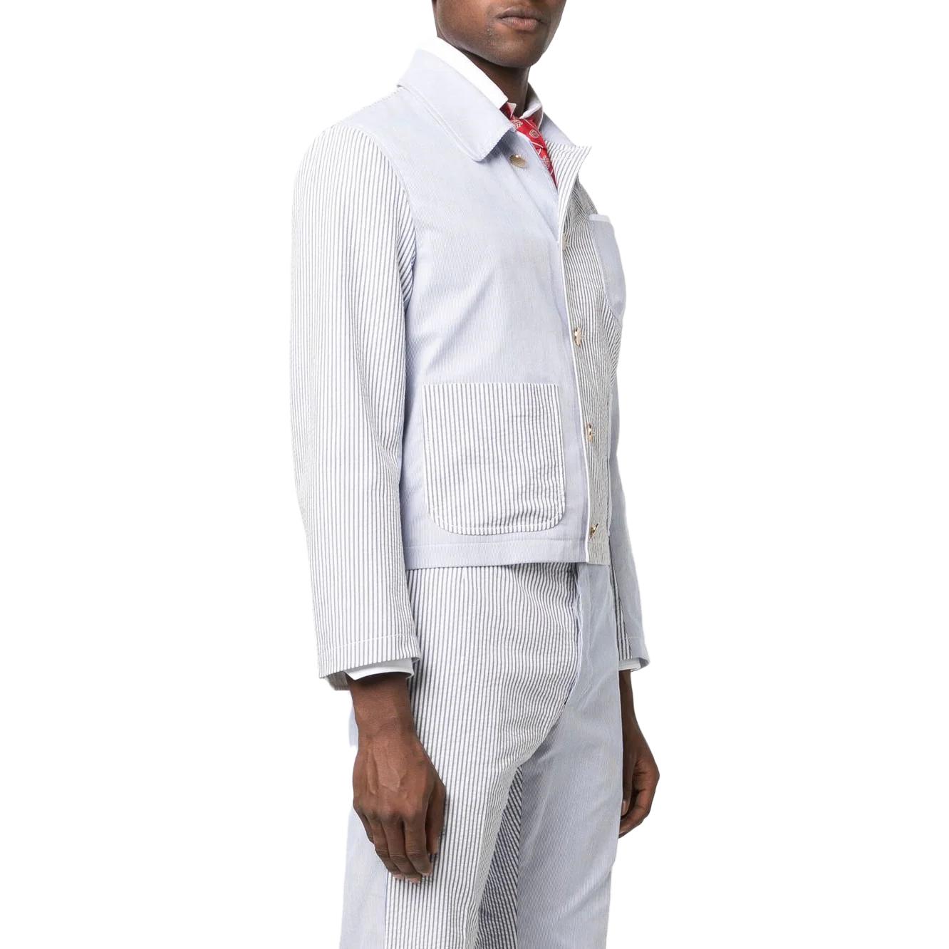 Purchase Thom Browne Blazer Jas Garis Kancing Lengkap MJO201F00572