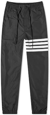 THOM BROWNE Striped Casual Knit Track Pants Black for Men MJQ086A-06230-015 Buy THOM BROWNE Striped Casual Knit Track Pants Black for Men MJQ086A-06230-015